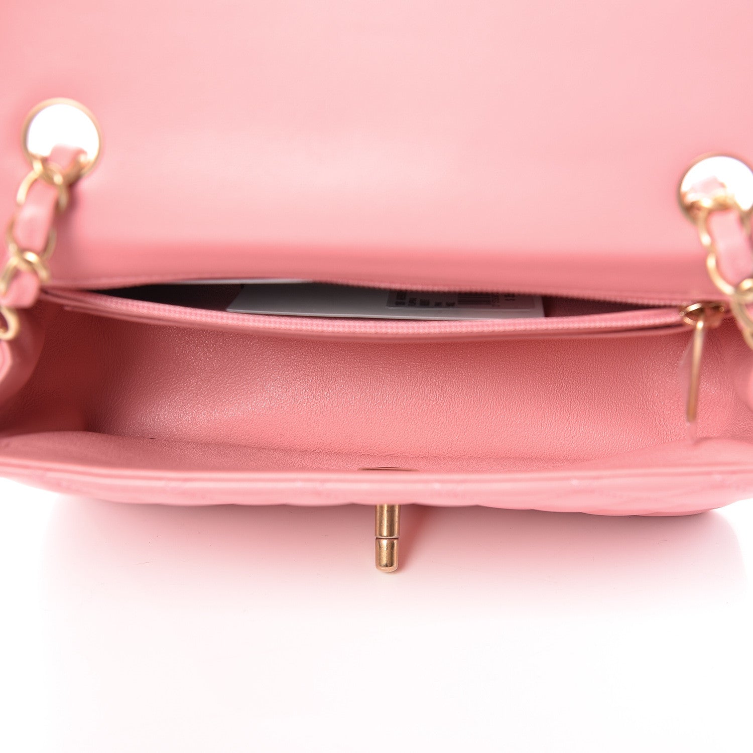 Chanel Lambskin Quilted Mini Rectangular Flap Pink 7 of 11