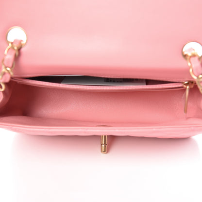 Chanel Lambskin Quilted Mini Rectangular Flap Pink 7 of 11