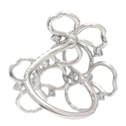 Tiffany Platinum Diamond Tanzanite Paper Flowers Open Cluster Ring 51 5.75 3 of 5