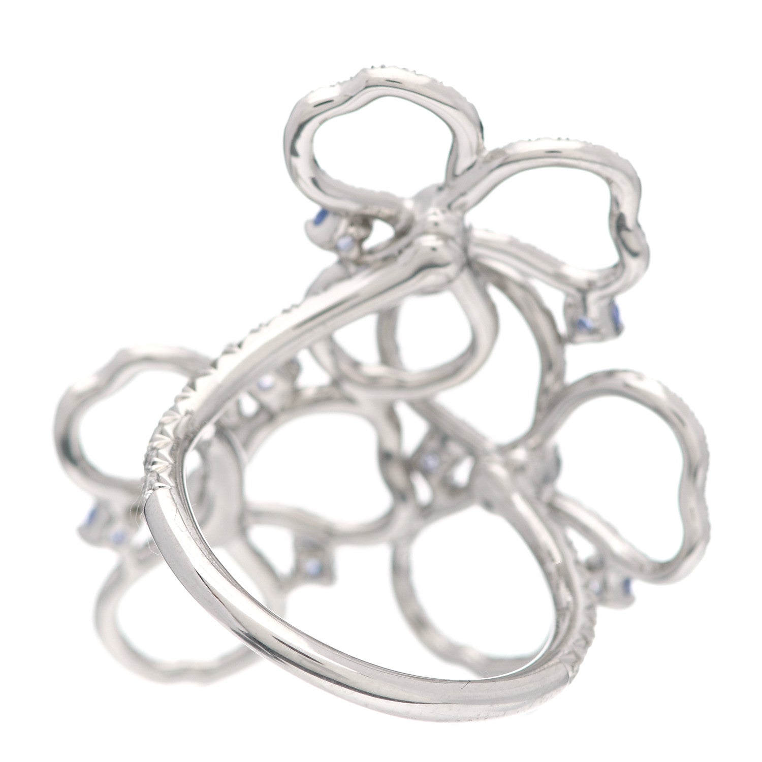 Tiffany Platinum Diamond Tanzanite Paper Flowers Open Cluster Ring 51 5.75 3 of 5