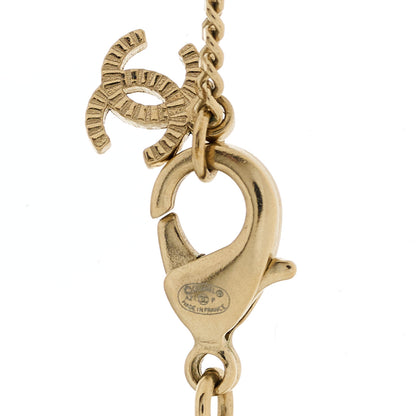 Chanel Crystal CC Multi Strand Chain Necklace Gold 4 of 5