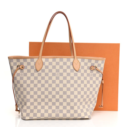 Louis Vuitton Damier Azur Neo Neverfull MM Rose Ballerine 17 of 17
