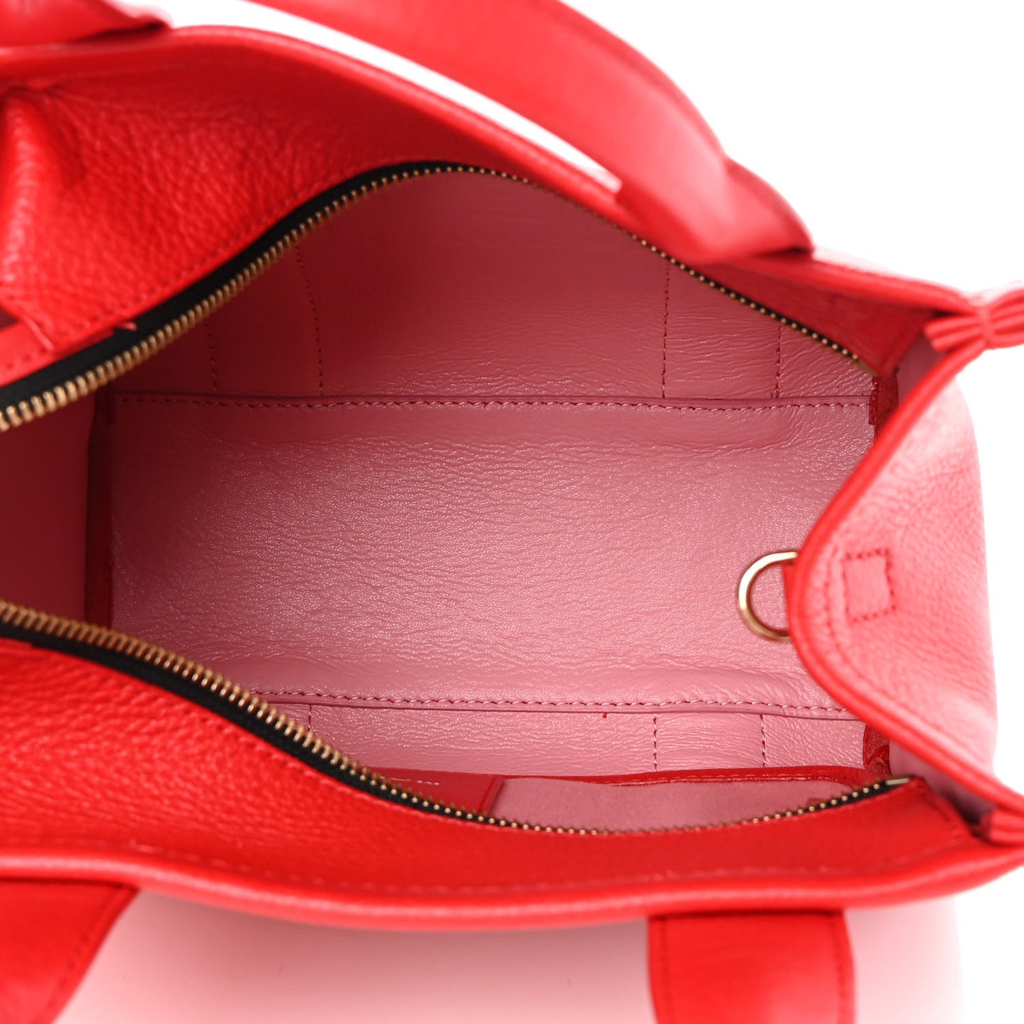 Grained Calfskin Small The Tote Bag Red