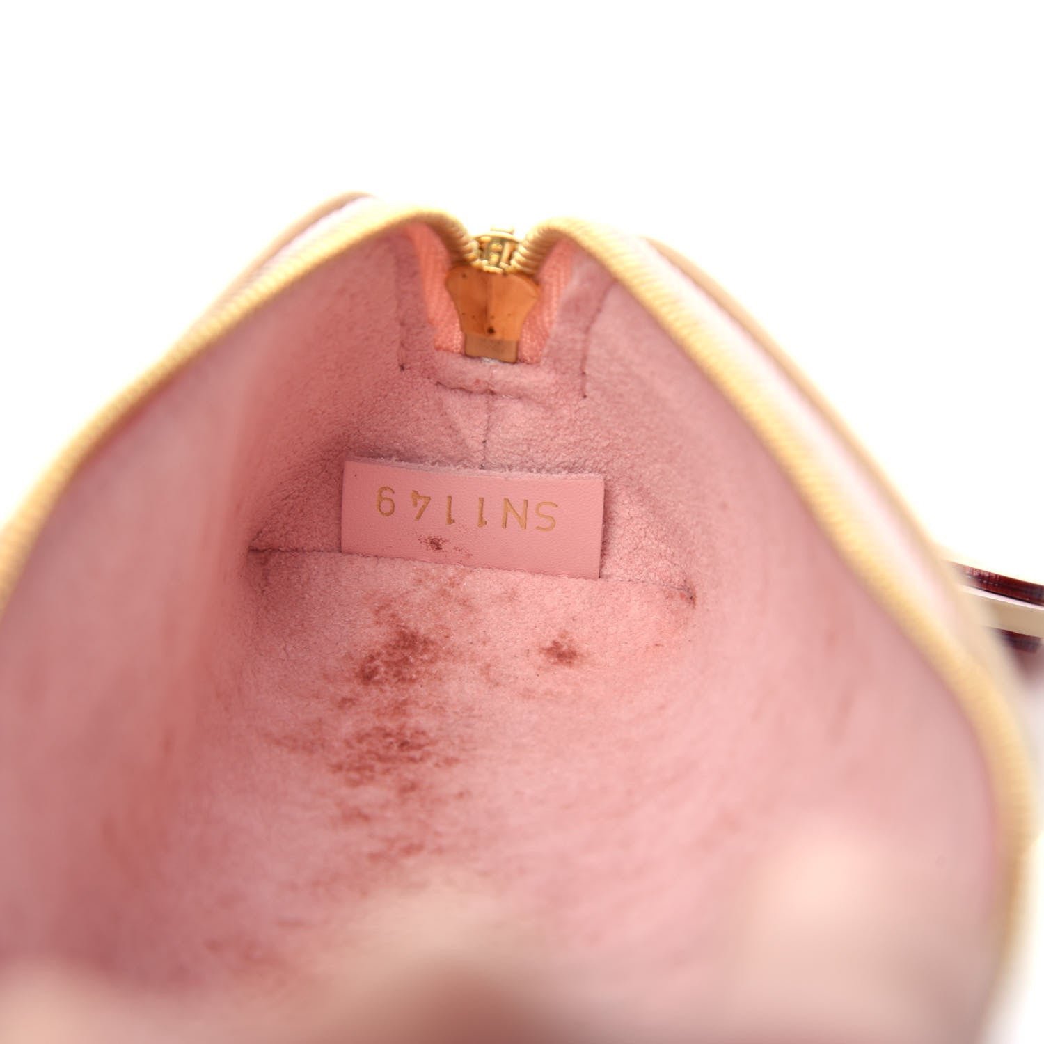 Louis Vuitton Damier Azur Elizabeth Pencil Pouch Rose Ballerine