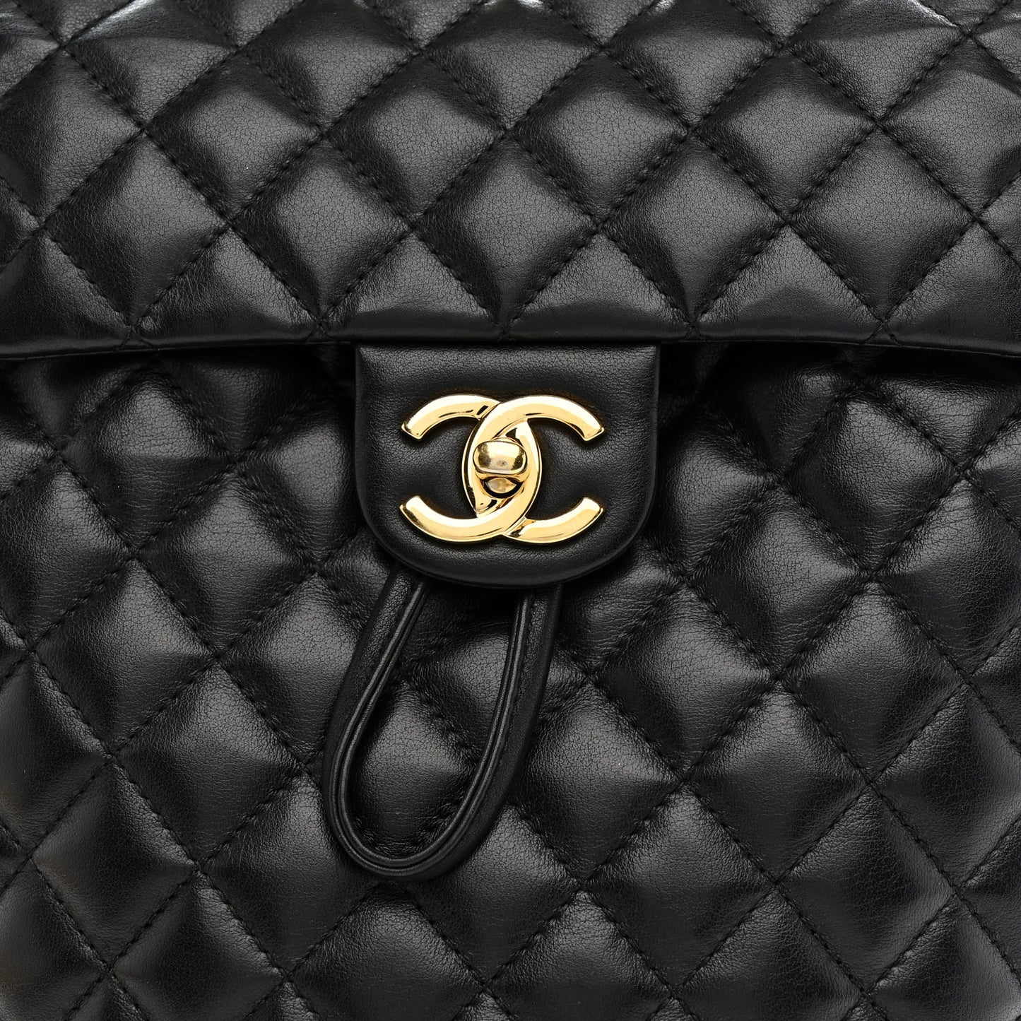 Calfskin Quilted Small Urban Spirit Backpack Black