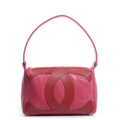 Chanel Lambskin CC Stitched Small Shoulder Bag Red Pink 1 of 7