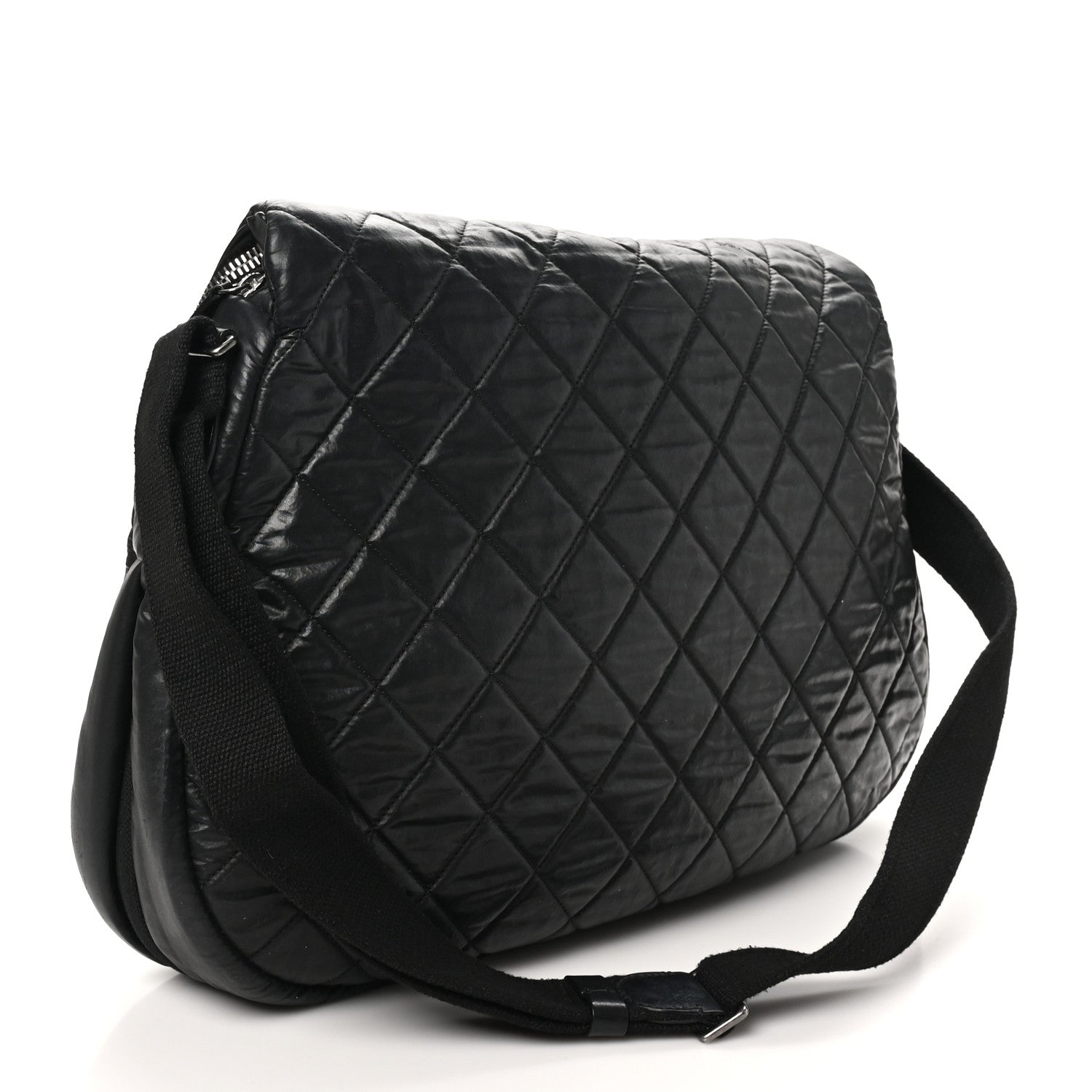 Chanel Nylon Quilted XL Coco Cocoon Messenger Black 3 of 11