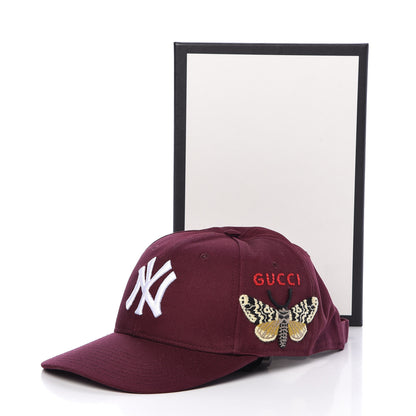 Gucci X MLB Cotton NY Yankees Baseball Hat 57-61 Lacquer 8 of 10