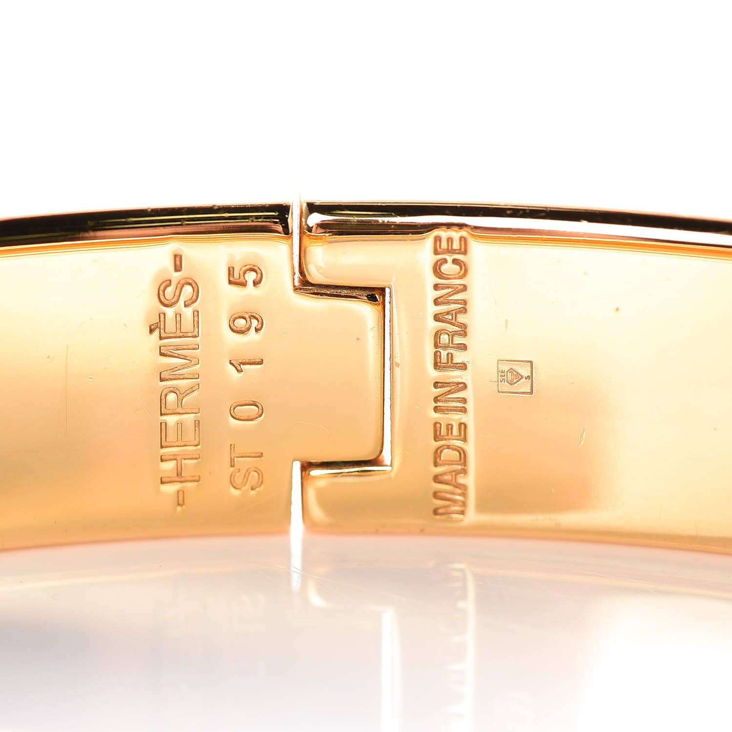 Hermes Enamel Narrow Clic Clac H Bracelet PM Orange 4 of 6