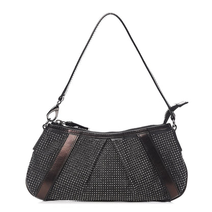 Burberry Calfskin Studded Shoulder Bag Black 1 of 11
