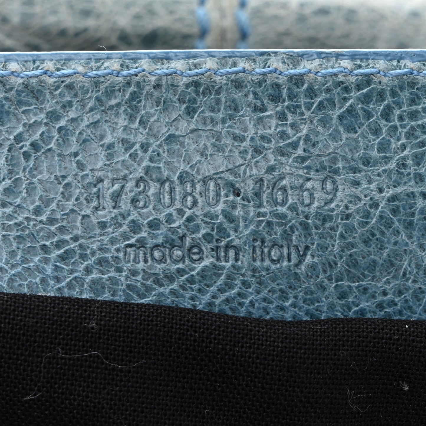 Agneau Giant 21 Silver Hardware Work Bleu Layette