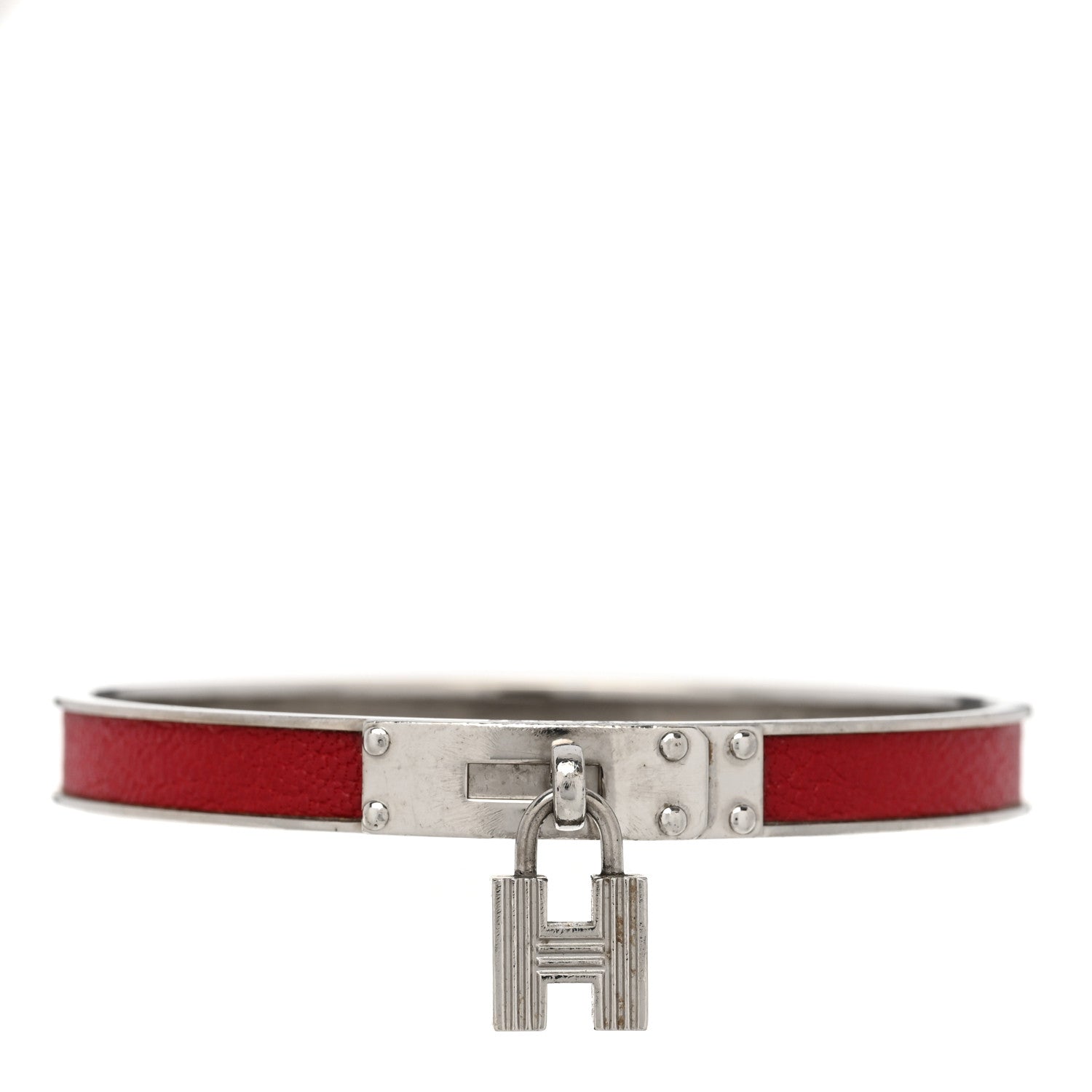 Hermes Chevre de Coromandel Kelly H Cadena Bracelet Rouge 1 of 5