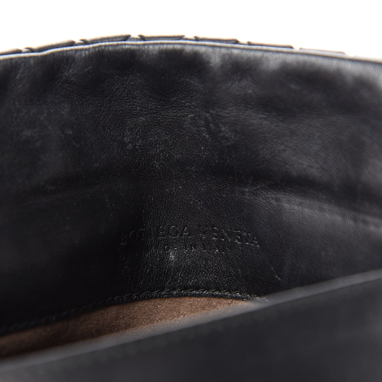 Nappa Intrecciato Mini Chain Messenger Black