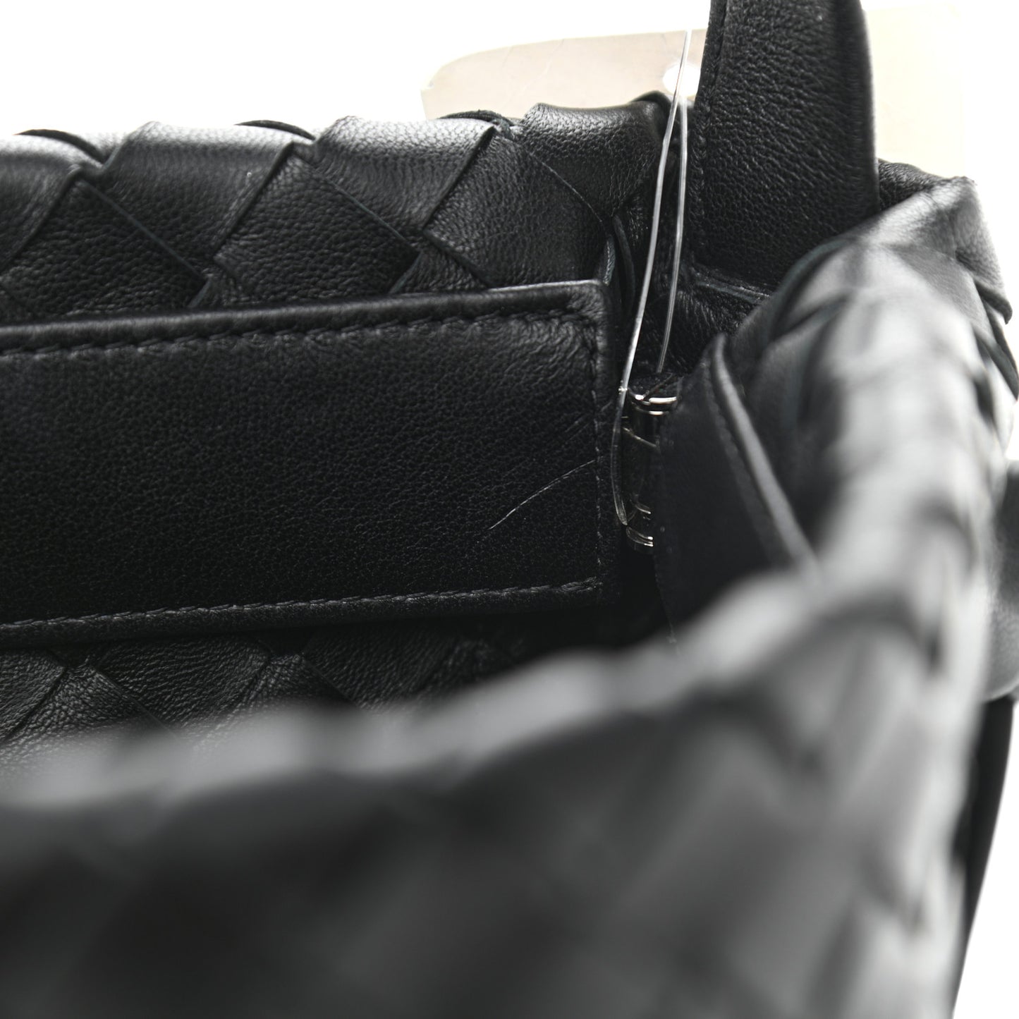 Nappa Intrecciato Tie Shoulder Bag Black