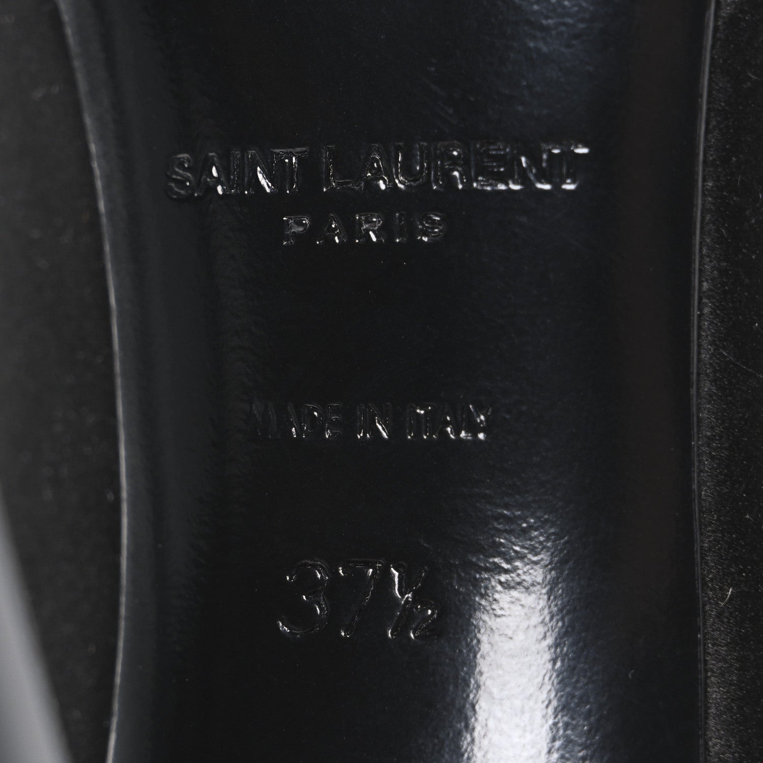 Saint Laurent Raso Regale Raven 110 Slingback Pumps 37.5 Black 8 of 11
