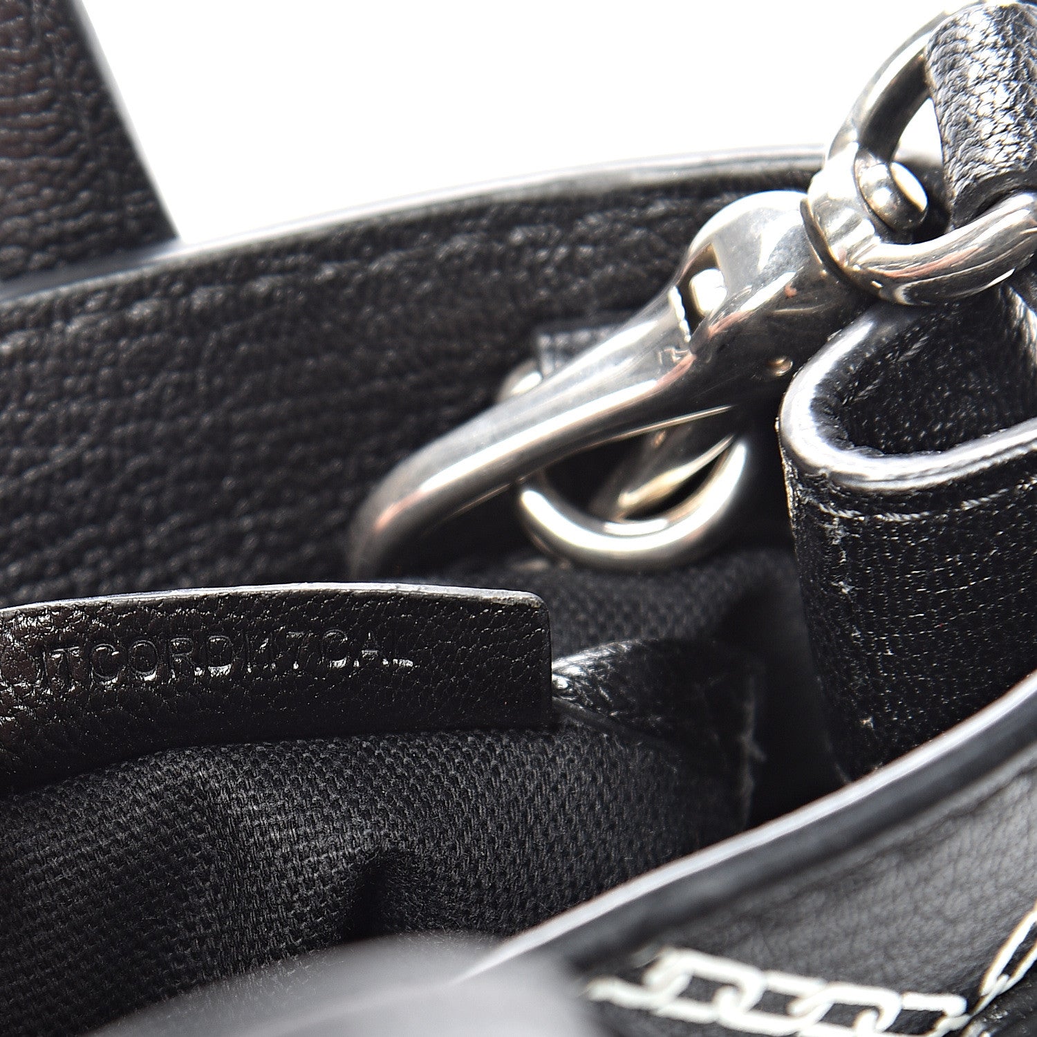 Burberry Goatskin Link Print Baby Banner Tote Black 7 of 11
