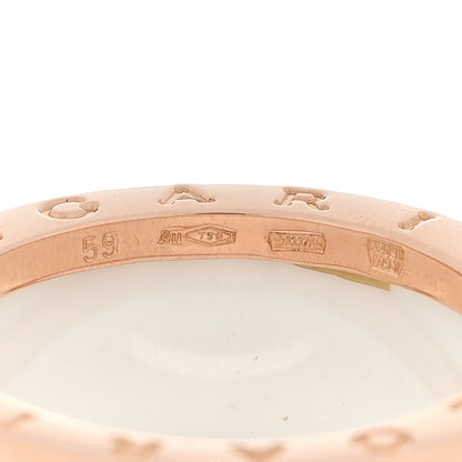 Bulgari 18K Rose Gold White Ceramic B.Zero1 Four-Band Ring 59 8.75 4 of 5