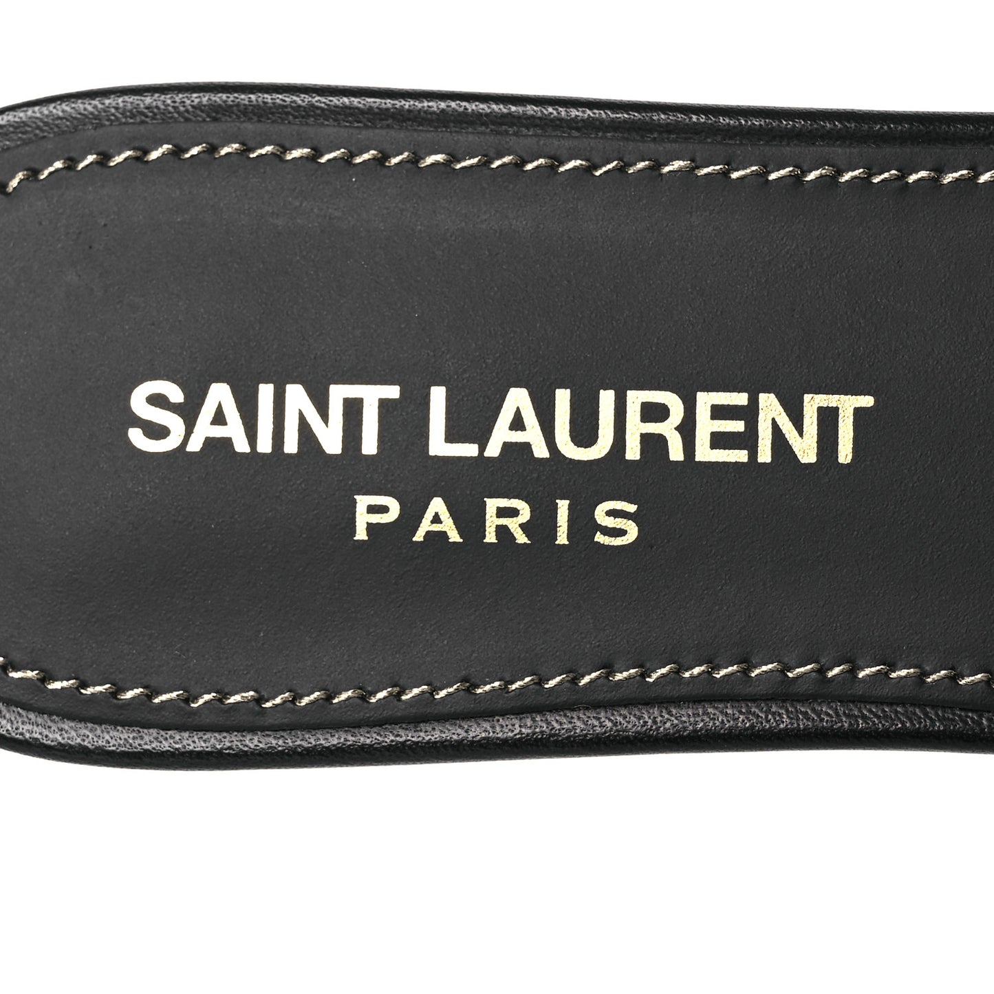 Calfskin Tribute 05 Slide Sandals 36.5 Black