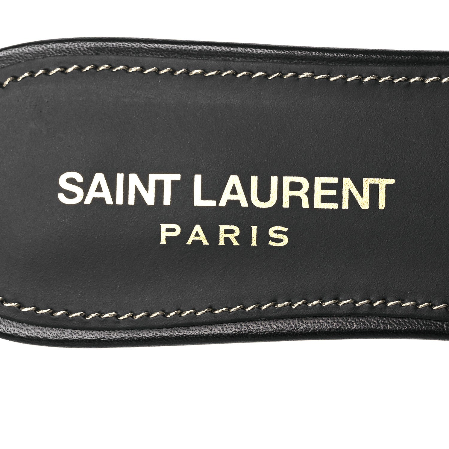 Saint Laurent Calfskin Tribute 05 Slide Sandals 36.5 Black 9 of 11
