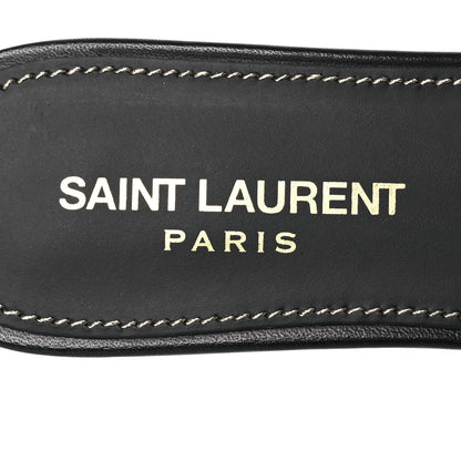 Saint Laurent Calfskin Tribute 05 Slide Sandals 36.5 Black 9 of 11
