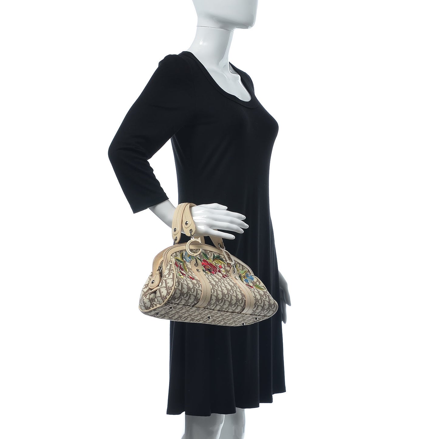 Monogram Vintage Flowers Bowler Beige