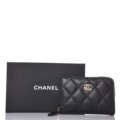 Chanel Caviar Quilted Zip Coin Purse Black 8 of 8