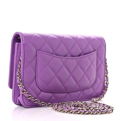 Chanel Caviar Quilted Wallet On Chain WOC Purple 3 of 11