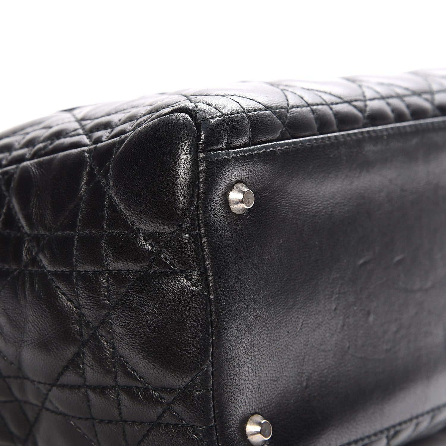 Christian Dior Lambskin Cannage Medium Lady Dior Black 12 of 15