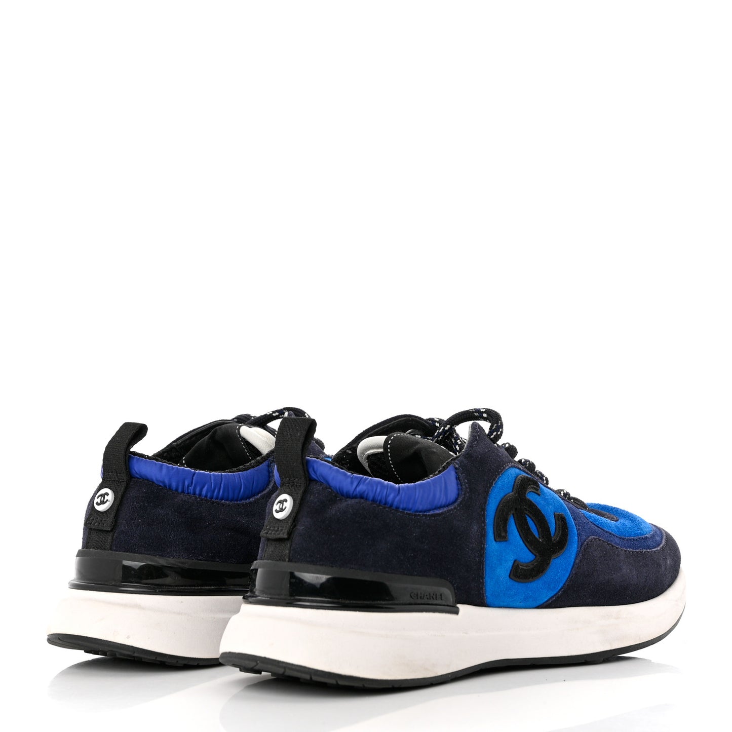 Suede Calfskin CC Sneakers 37 Blue Navy Dark Navy