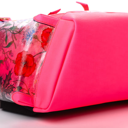 Gucci PVC Floral Double Buckle Backpack Fuchsia 8 of 9