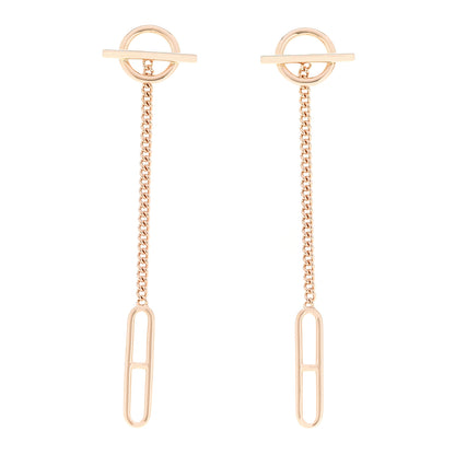 Hermes 18K Rose Gold Echappee Earrings 1 of 4