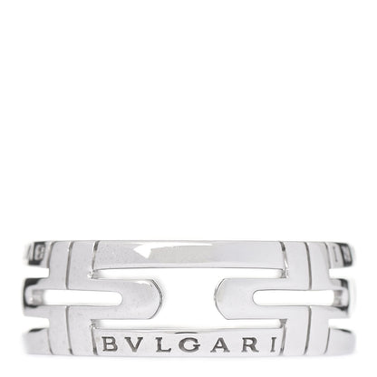 Bulgari 18K White Gold Parentesi Band Ring 59 8.75 1 of 6