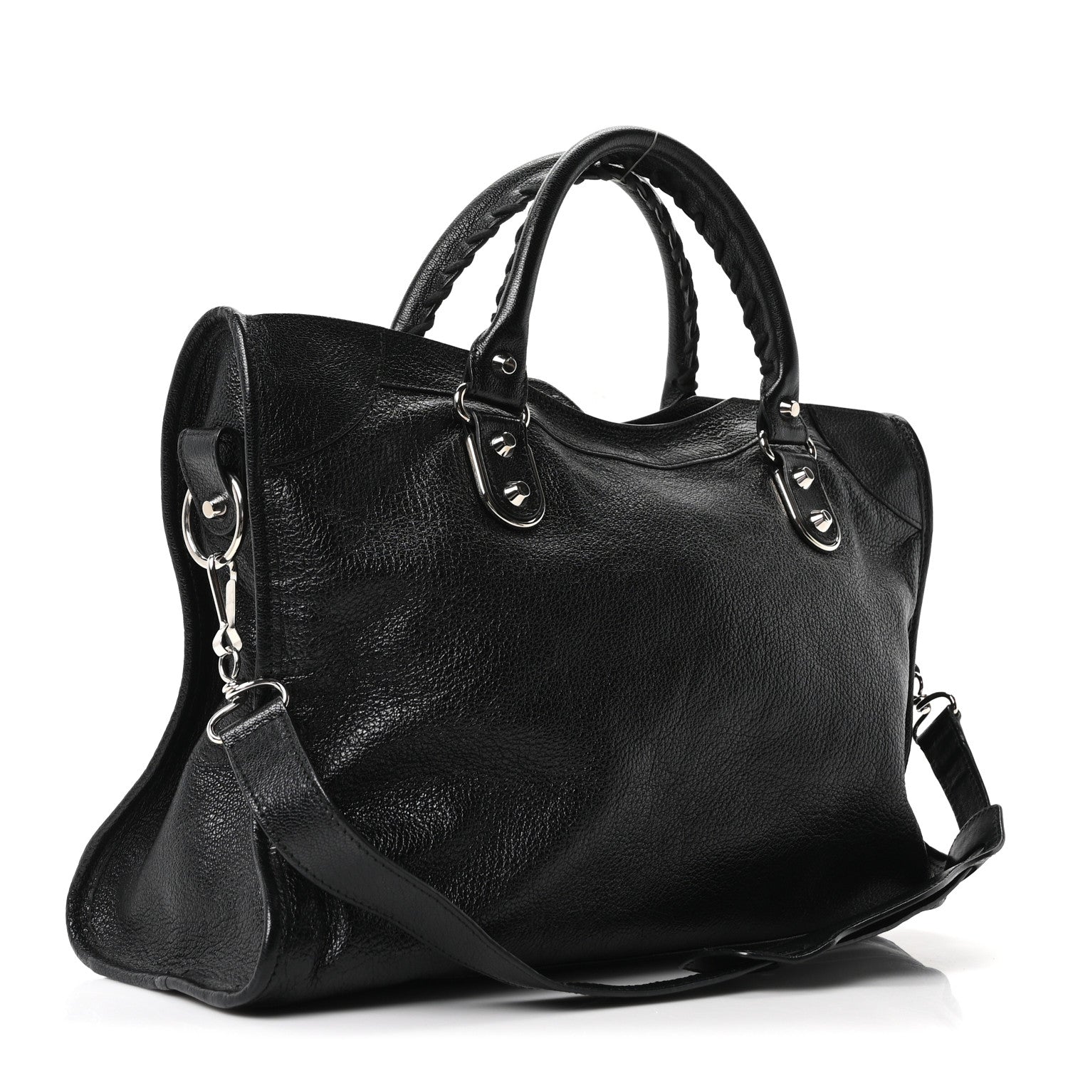 Balenciaga Chevre Silver Metallic Edge Hardware City Black 3 of 10