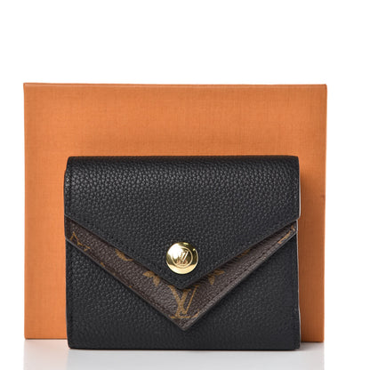 Louis Vuitton Grained Calfskin Monogram Double V Compact Wallet Black 10 of 10