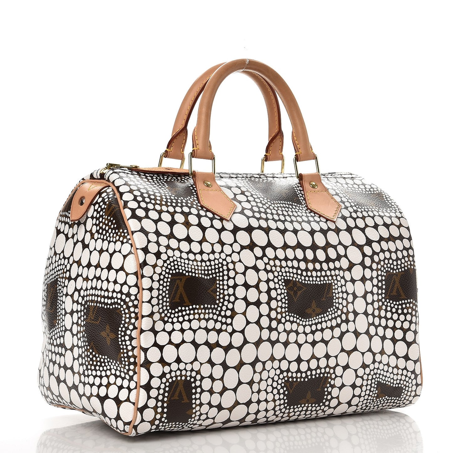 Monogram Kusama Town Speedy 30 White