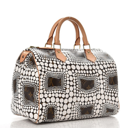 Louis Vuitton Monogram Kusama Town Speedy 30 White 3 of 11
