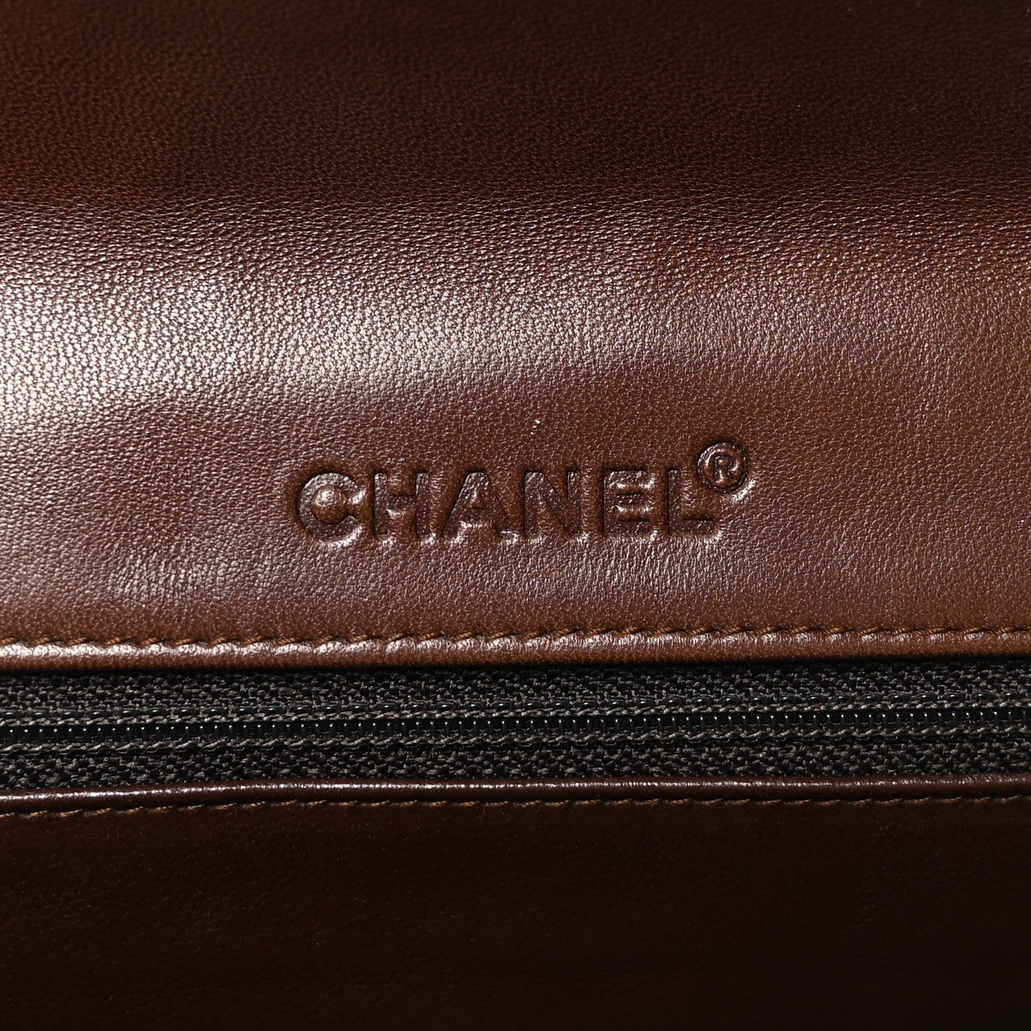 Chanel Lambskin Square Double Stitch Flap Dark Brown 5 of 10