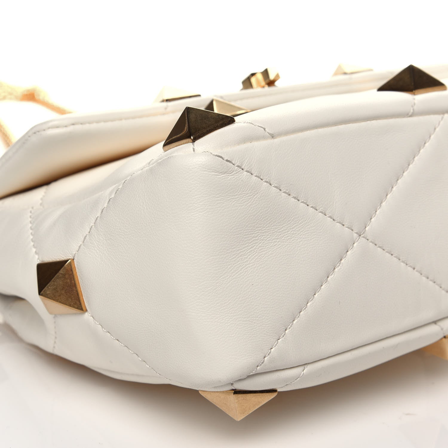 Valentino Garavani Nappa Medium Roman Stud Shoulder Bag Ivory 10 of 10