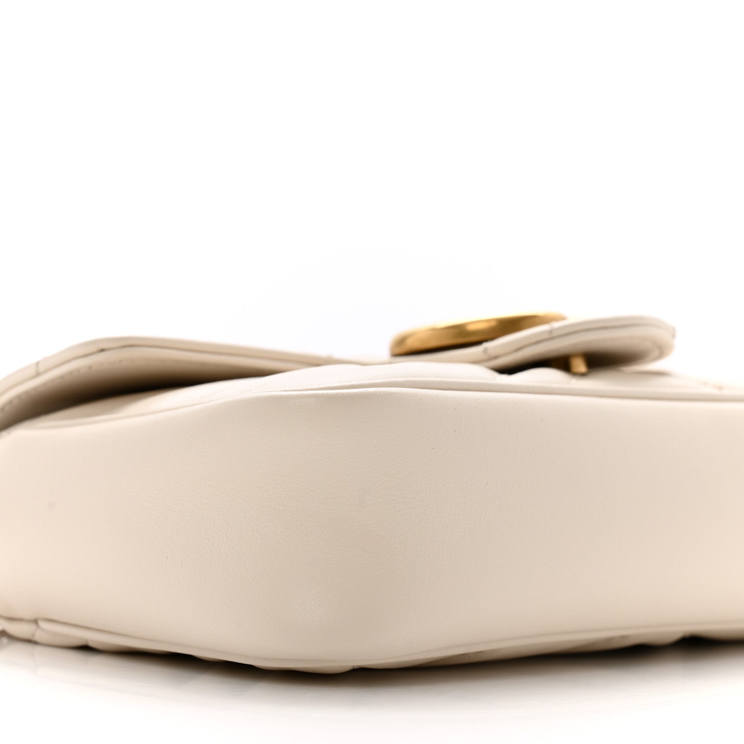 Gucci Calfskin Matelasse Super Mini GG Marmont Shoulder Bag White 9 of 12