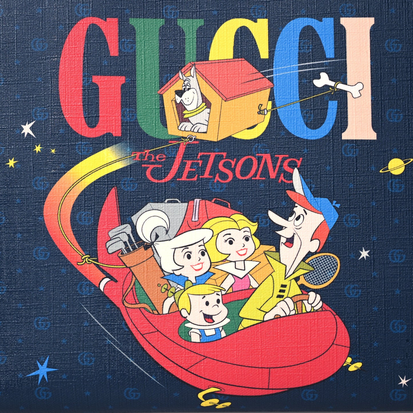 Coated Canvas The Jetsons Childrens Tote Blue Red Multicolor