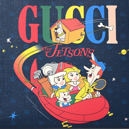 Gucci Coated Canvas The Jetsons Childrens Tote Blue Red Multicolor 8 of 14