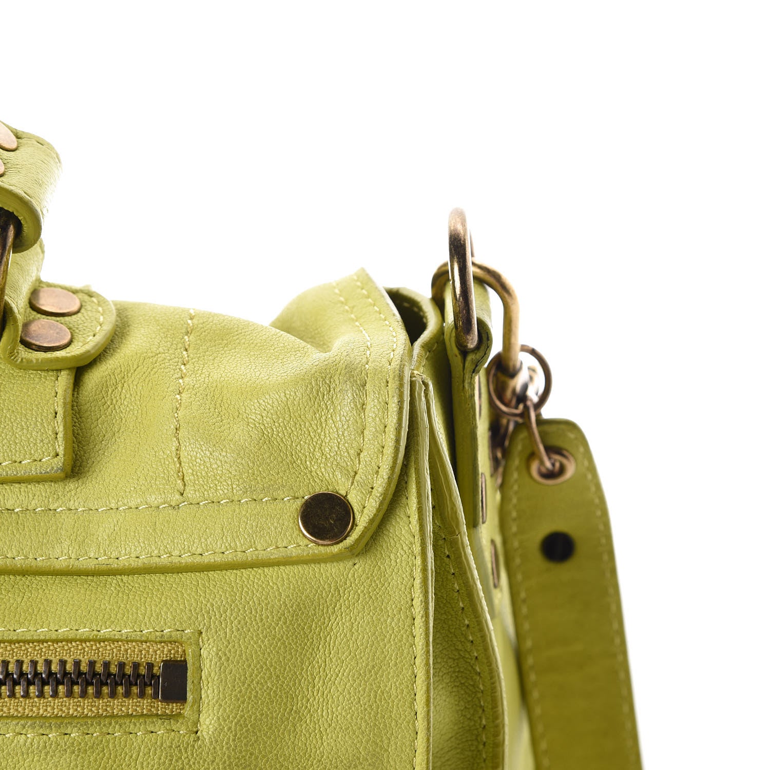 Proenza Schouler Lambskin Medium PS1 Satchel Citron 17 of 19
