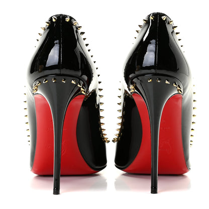 Christian Louboutin Patent Anjalina 120 Studded Pumps 39.5 Black 6 of 11