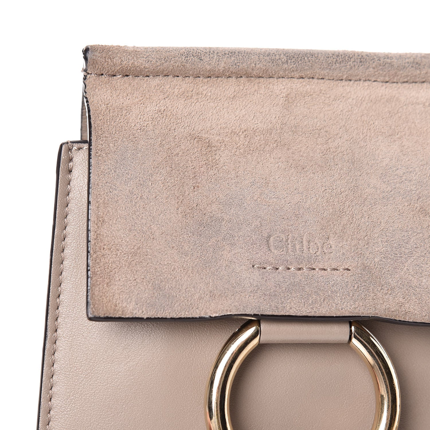 Chloe Suede Calfskin Mini Faye Bracelet Bag Motty Grey 17 of 17