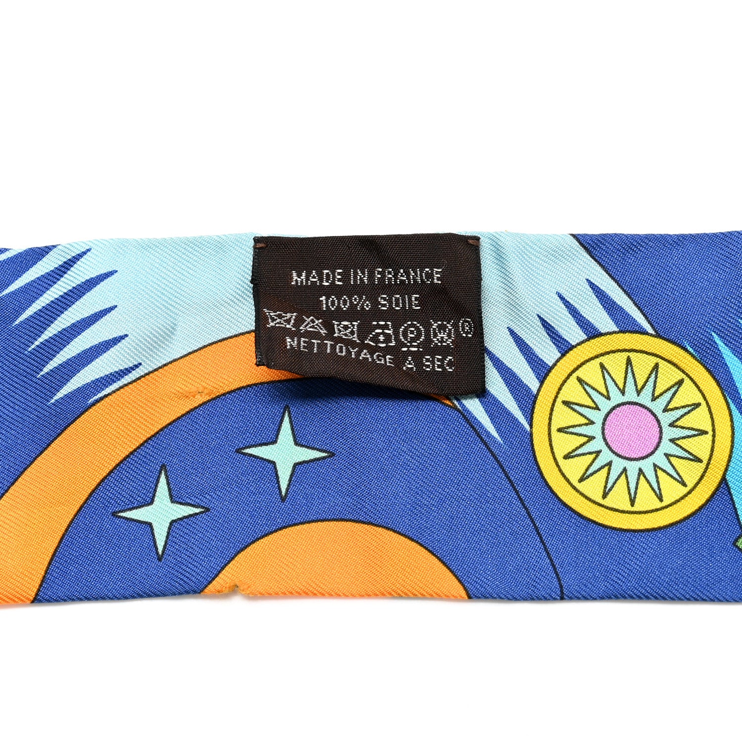 Hermes Silk La Source de Pegase Twilly Orange Vif Jaune Vif 3 of 6