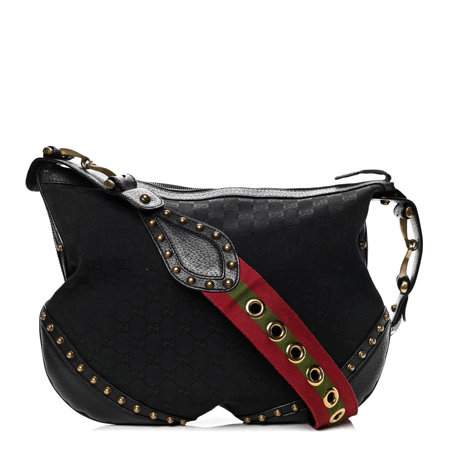 Monogram Pelham Studded Shoulder Bag Black