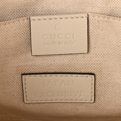 Gucci Canvas Herbarium Print Ribbon Top Handle Bag Pink White 6 of 10