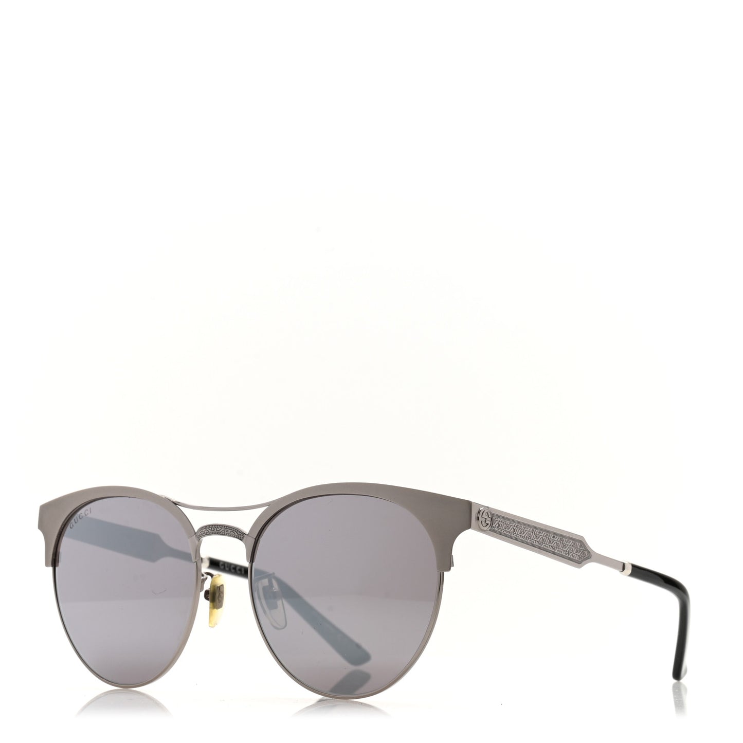 Round Metal GG0075SK Sunglasses Silver