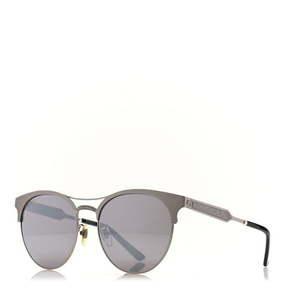 Gucci Round Metal GG0075SK Sunglasses Silver 1 of 6