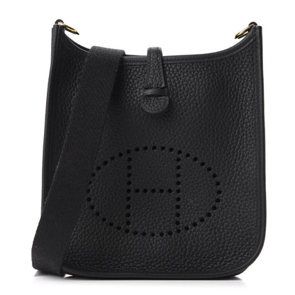 Hermes Taurillon Clemence Evelyne TPM Black 1 of 10